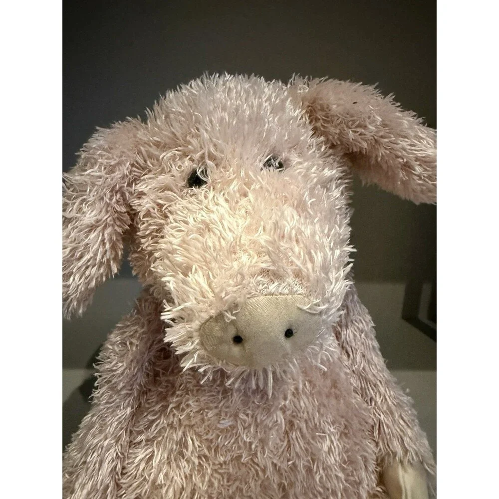 JELLYCAT London Bunglie Pig Shaggy Plush Animal Toy